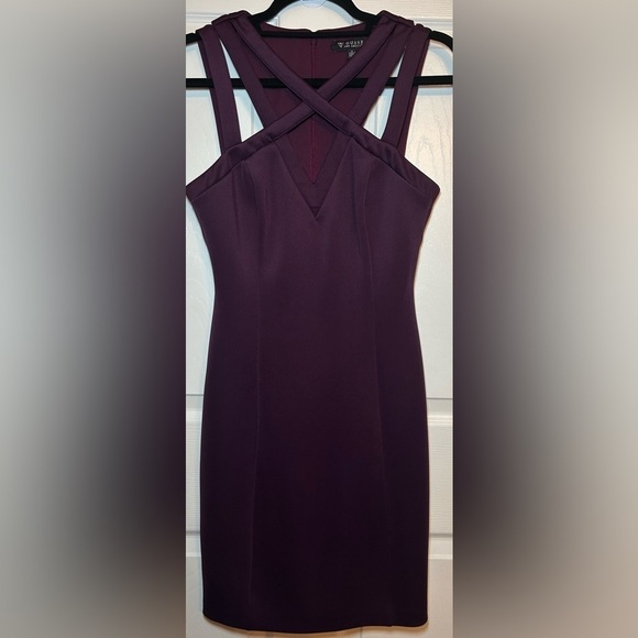 GUESS Strappy Sleeveless Sheath Dress- Plum/ Size 4 - Picture 1 of 5